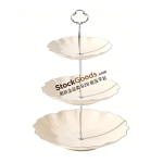 3‑Tier Petal Dessert Stand, 3 Colors Available